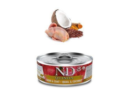 Farmina N&D cat QUINOA Quail & Coconut 80g