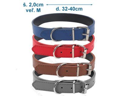 Obojok Nobleza s prackou pre psa M (š.2,0cm x d.32-40cm)