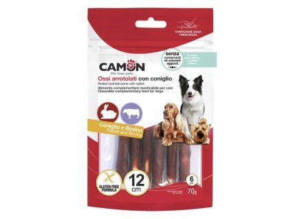 Camon Treats&Snacks Dog - Tyčinky z kože obalené králičím mäsom 70g