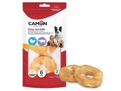 Camon Treats&Snacks Dog - Donuts z kože obalené kuracím mäsom 110g