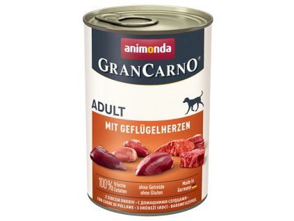 Animonda GranCarno Original Adult - Bravčové a hydinové srdcia 400g
