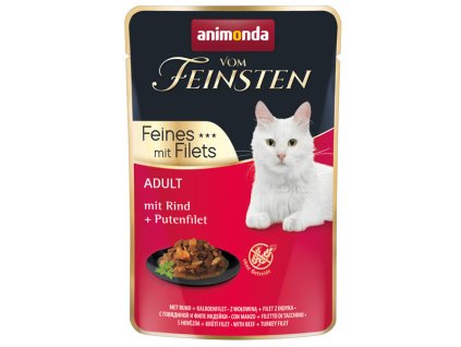 Animonda Vom Feinsten Adult Cat - Hovädzie a morčacie filety 85g