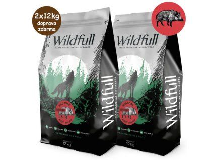 Wildfull Dog Adult Mini Size GF - Wildboar & Pumpkin 2x12kg