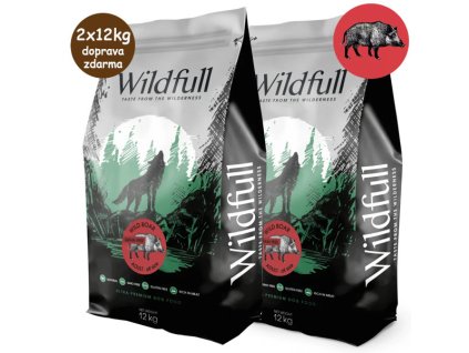 Wildfull Dog Adult All Size GF - Wildboar & Pumpkin 2x12kg