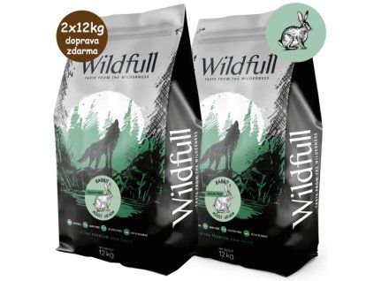 Wildfull Dog Adult All Size GF - Rabbit & Pumpkin 2x12kg