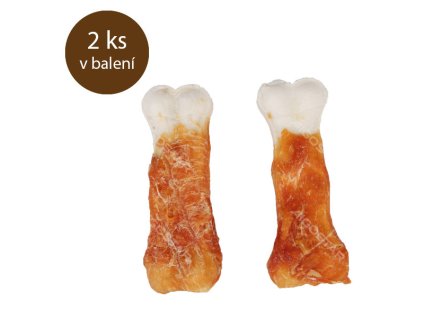 Kosti z byvolej kože obalené kuraťom Nobleza 12,5cm 120g