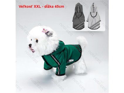 Reflexný pršiplášť pre psa Nobleza XXL 45cm