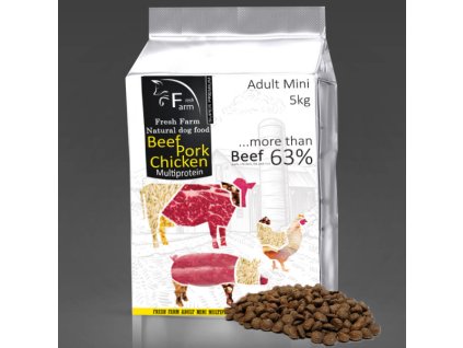 Fresh Farm Adult Mini Multiprotein - Beef, Pork & Chicken 5kg