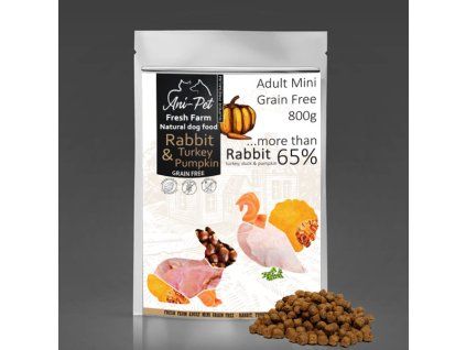 Fresh Farm GF Natural Dog Food Adult Mini - Rabbit & Turkey 800g