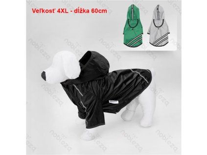 Reflexný pršiplášť pre psa Nobleza 4XL 60cm
