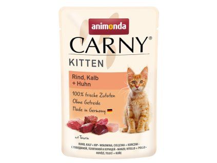 Animonda Carny Mačiatko - Hovädzie, teľacie a kura 85g