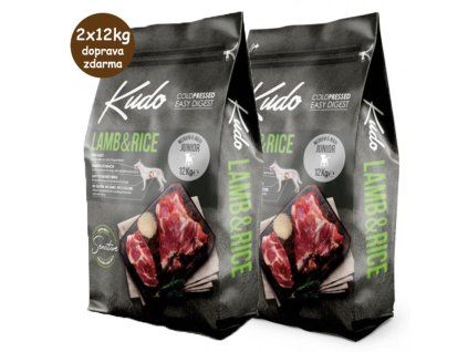 Kudo Dog LG Junior Medium&Maxi Lamb & Rice 2x12kg