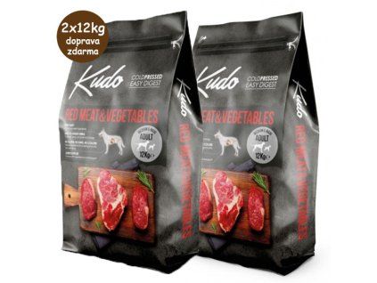 Kudo Dog LG Adult Medium&Maxi Red Meat 2x12kg