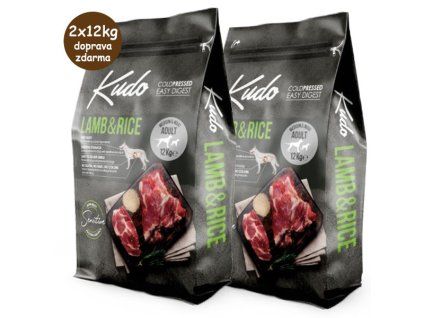 Kudo Dog LG Adult Medium&Maxi Lamb & Rice 2x12kg