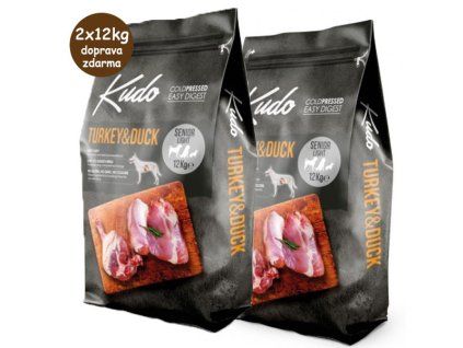 Kudo Dog LG Senior&Light All Size Turkey & Duck 2x12kg