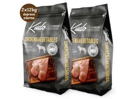 Kudo Dog LG Adult All Size Chicken & Vegetables 2x12kg