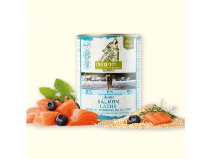 Isegrim Dog Junior Salmon + Millet, Blueberries & Wild Herbs 800g