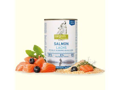 Isegrim Dog Adult Salmon + Millet, Blueberries & Wild Herbs 400g
