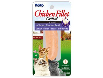 Inaba Churu Cat Grilled Kurací filet v krevetovom vývare 25g
