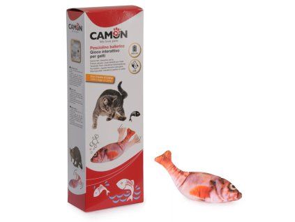 Interaktívna hračka pre mačku - pleskajúca ryba Red Fish 26cm