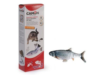 Interaktívna hračka pre mačku - pleskajúca ryba Blue Fish 26cm