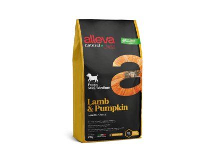 Alleva Natural Dog Puppy All Breeds Lamb & Pumpkin 2kg