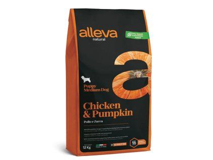 Alleva Natural Dog Puppy Medium Chicken & Pumpkin 12kg
