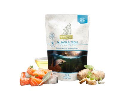 Isegrim Dog Adult Salmon + Trout kapsička 410g