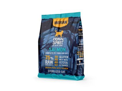 Primal Spirit Iberian Sterilized Cat 75% Salmon 1kg