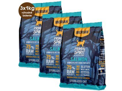 Primal Spirit Iberian Sterilized Cat 75% Salmon 3kg
