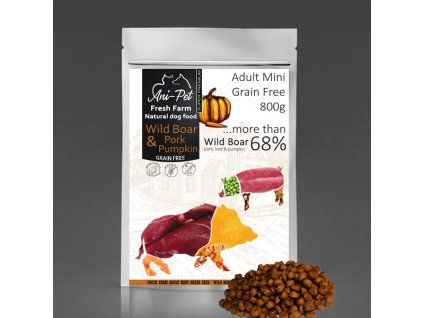 Fresh Farm GF Natural Dog Food Adult Mini - Wildboar & Pork 800g