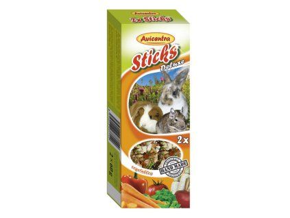 Avicentra Tyčinka Deluxe so zeleninou pre králiky a iné hlodavce 2x60g