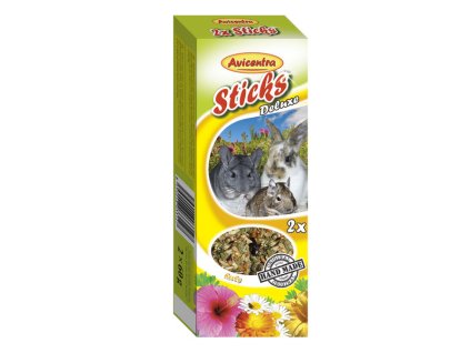 Avicentra Tyčinka Deluxe s bylinkami pre králiky a iné hlodavce 2x60g
