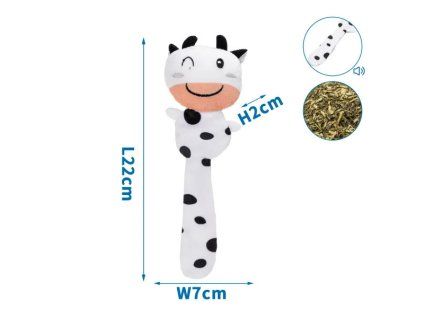 Plyšová hračka pre mačku Nobleza s Cat-Nip - krava 22cm