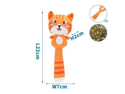 Plyšová hračka pre mačku Nobleza s Cat-Nip - tiger 22cm