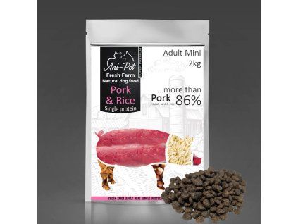 Fresh Farm Adult Mini Single Protein - Pork & Rice 2kg