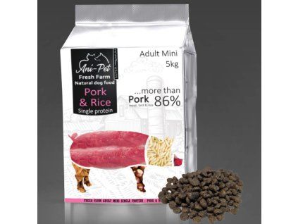 Fresh Farm Adult Mini Single Protein - Pork & Rice 5kg