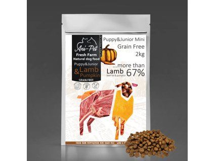 Fresh Farm GF Natural Dog Food Pre štenatá a mladých psov Mini - Lamb & Pumpkin 2kg