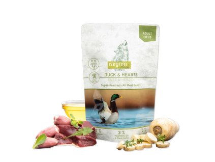 Isegrim Dog Adult Duck + Hearts kapsička 410g