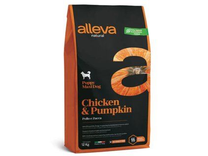 Alleva Natural Dog Puppy Maxi Chicken & Pumpkin 12kg