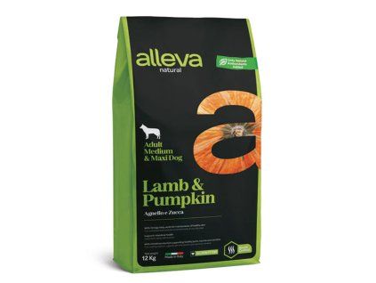 Alleva Natural Dog Adult Medium & Maxi Lamb & Pumpkin 12kg