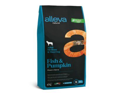 Alleva Natural Dog Adult Medium & Maxi Fish & Pumpkin 12kg