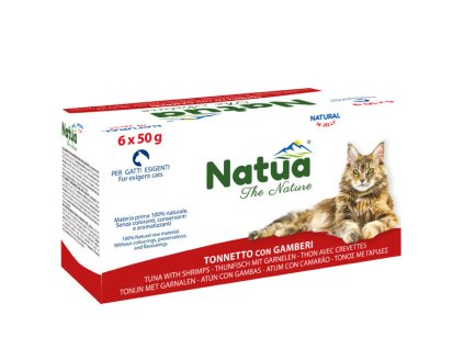 Natua Cat Adult Multipack - Filety z tuniaka a krevety 6x50g