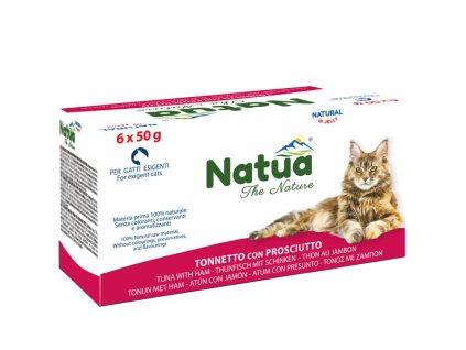 Natua Cat Adult Multipack- Filety z tuniaka a šunka 6x50g