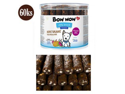 Bow Wow Dog Mini Hydinové Salámiky 60ks