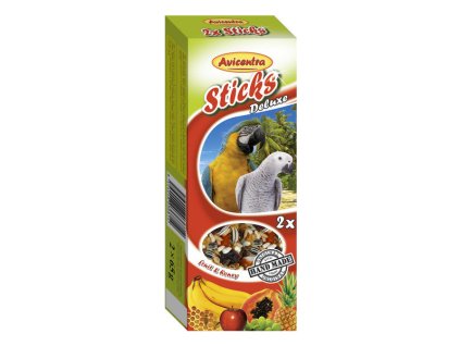 Avicentra tyčinka pre veľké papagáje s ovocím a medom 2x65g