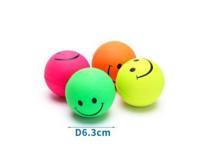 Gumená lopta pre psa Smiley - 6,3cm