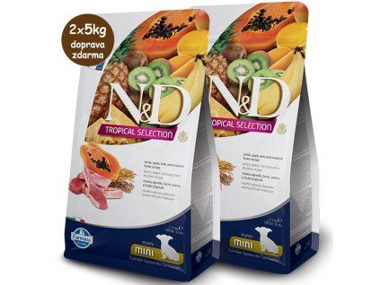 Farmina N&D Puppy Mini Dog Tropical Selection - Lamb 2x5kg