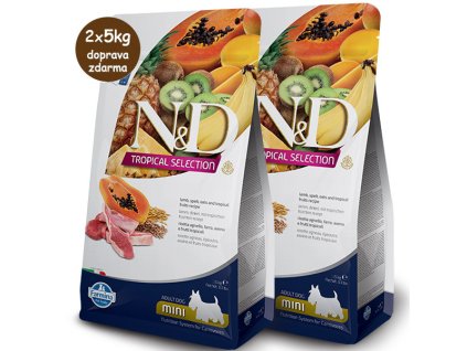 Farmina N&D Adult Mini Dog Tropical Selection - Lamb 2x5kg