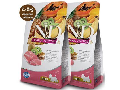 Farmina N&D Adult Mini Dog Tropical Selection - Pork 2x5kg